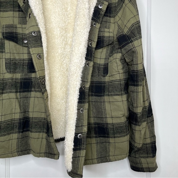 Lucky Brand Womens Large Snap Plaid Lined Jacket - Picture 3 of 7
